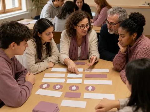 Alumnado y profesorado practicando una comunicación inclusiva y respetuosa