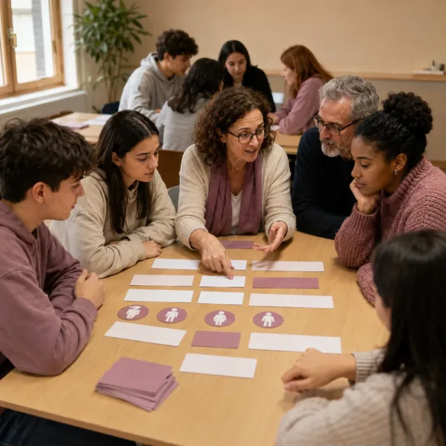 Alumnado y profesorado practicando una comunicación inclusiva y respetuosa