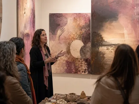 Visita guiada a una exposición sobre sentidos, emociones y transformación de los miedos