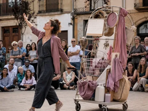 Danza teatro de calle sobre la carga mental y las responsabilidades invisibles