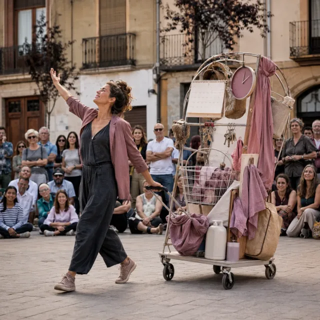 Danza teatro de calle sobre la carga mental y las responsabilidades invisibles